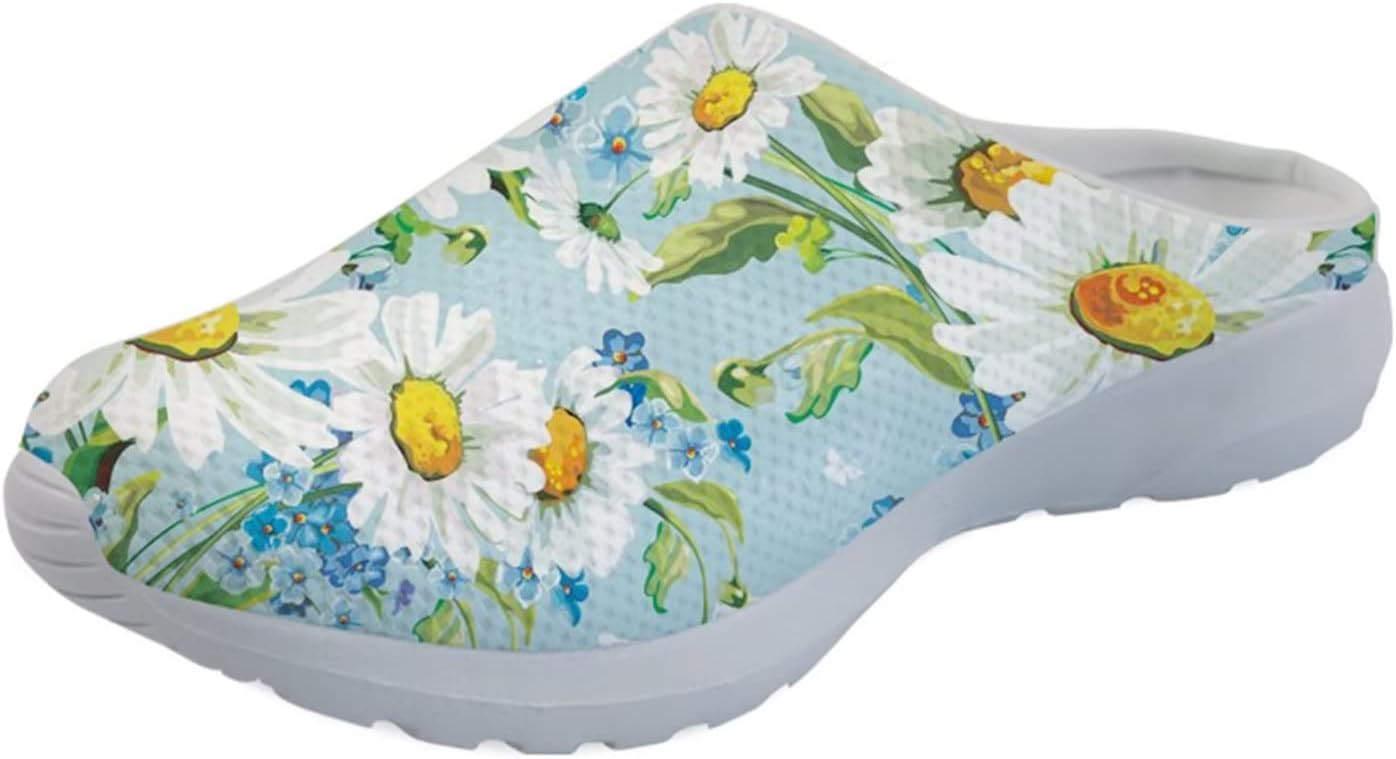 

Женские слипоны-мюли Forchrinse с милым Санта-Клаусом, мужские садовые сабо, сетчатые прогулочные туфли для повседневной носки, работы и спортзала, Daisy
