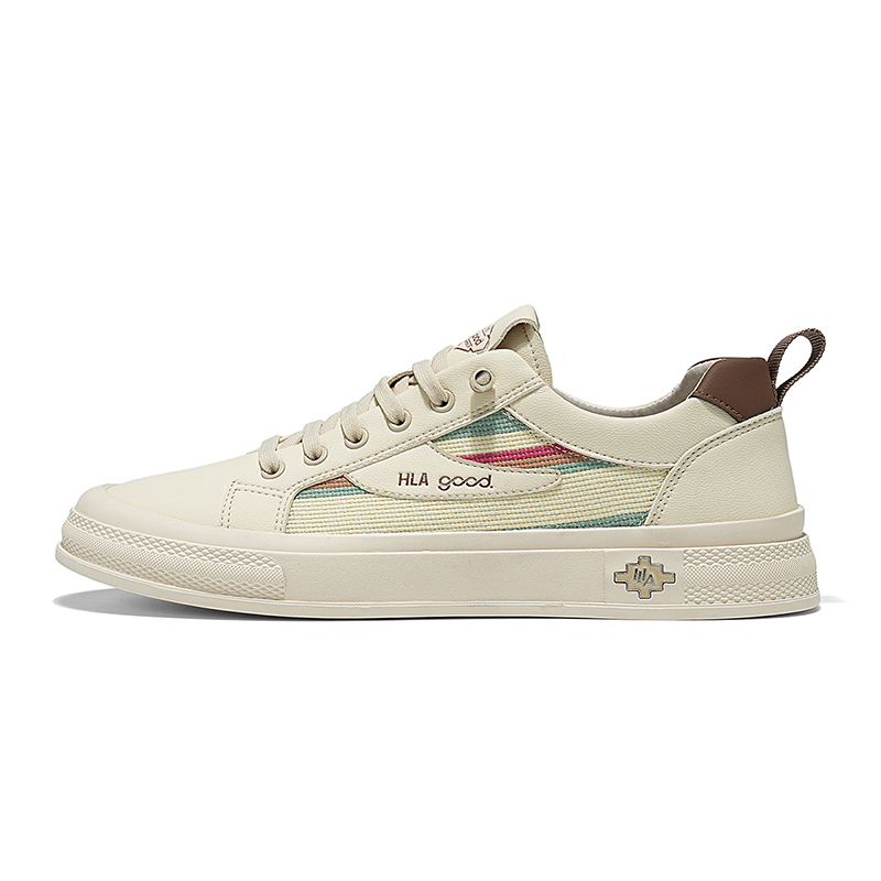 

HLA Дышащие мужские скейтерские кеды низкие бежевые, цвет Beige