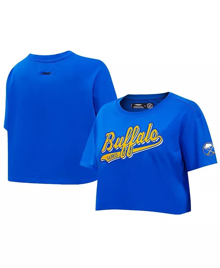 

Женская укороченная футболка Royal Buffalo Sabres Boxy Script Tail Pro Standard