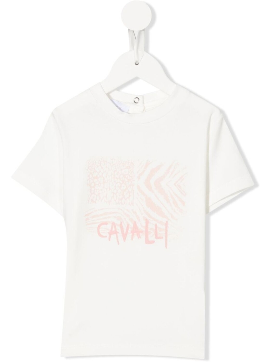 

Футболка с анималистичным принтом и логотипом Roberto Cavalli Junior, белый