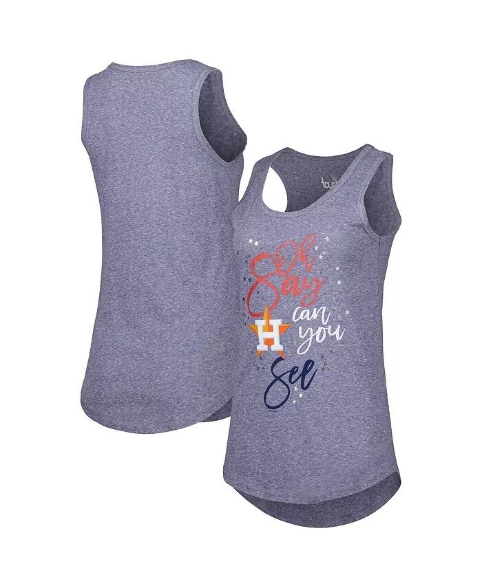 

Женская темно-синяя майка Houston Astros Americana Tri-Blend Racerback Touch
