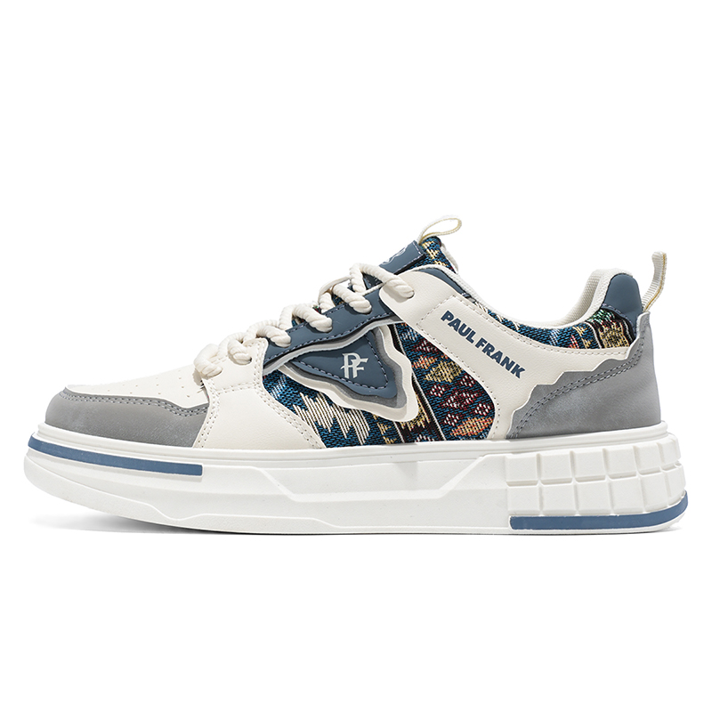 

Нескользящие износостойкие низкие мужские кроссовки PAUL FRANK, Blue Beige