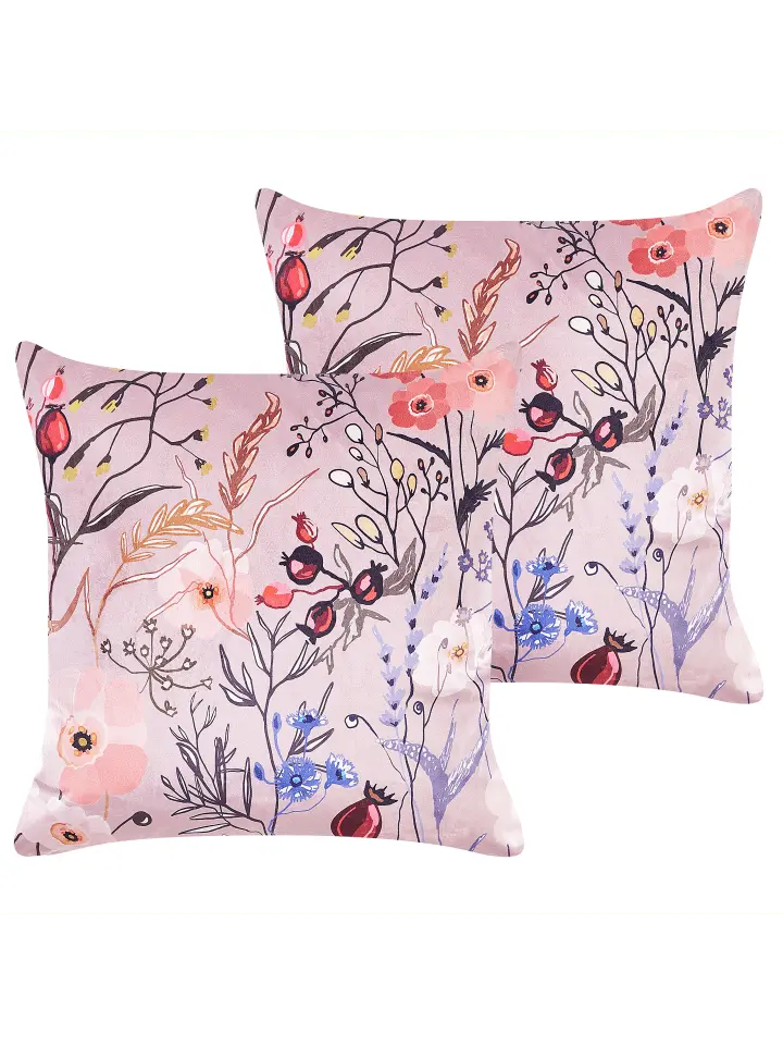 

Декоративная подушка Beliani 2er Set Deko ANEMONES, цвет rosa/lila/weiß