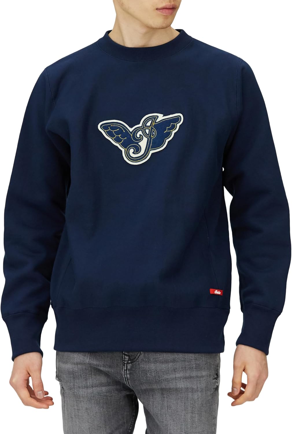 

Индийская толстовка, плотная толстовка, нашивка из фетра с пером Indian, темно-синий