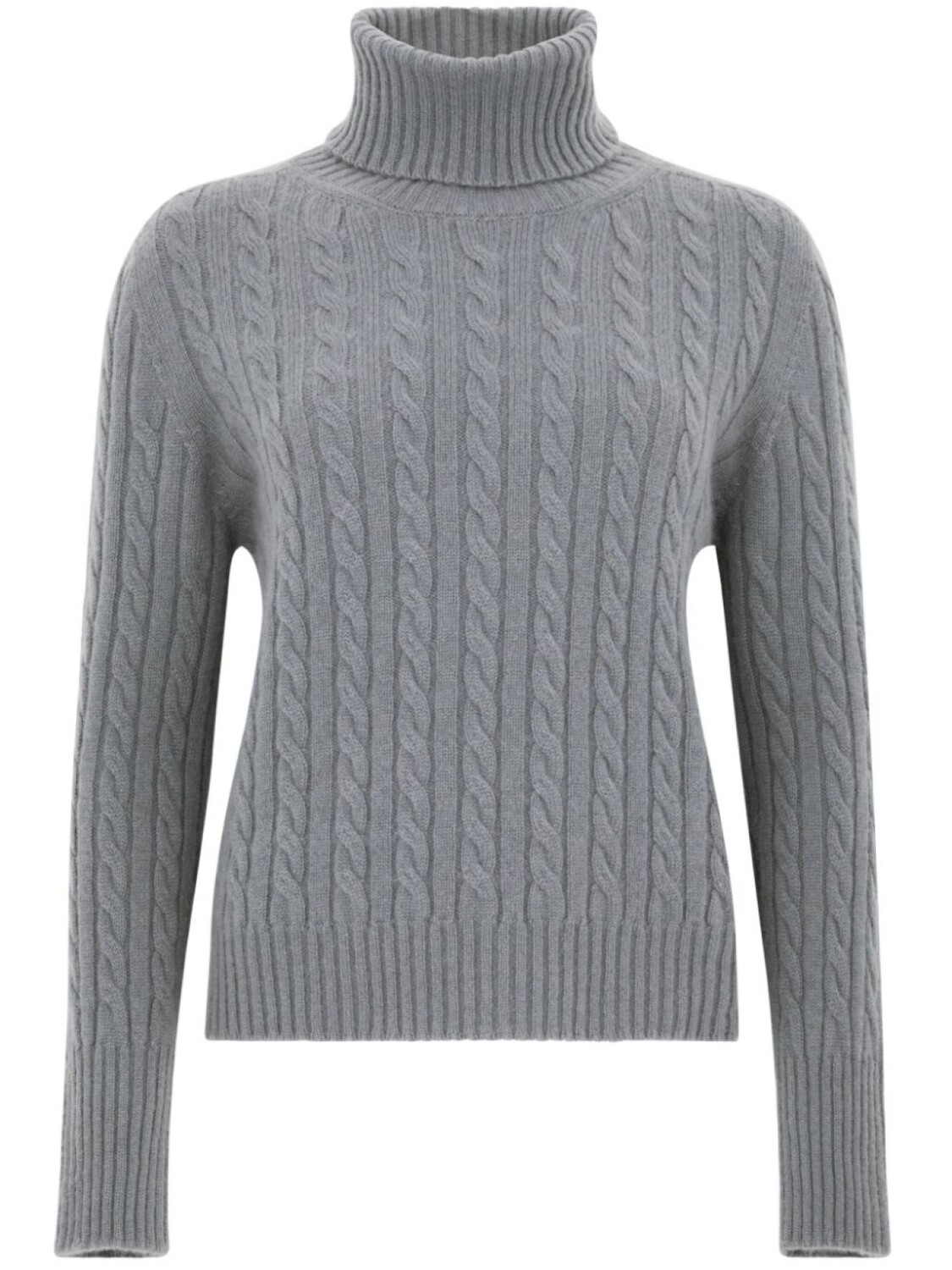 

Свитер с косой вязкой TABARONI CASHMERE, серый