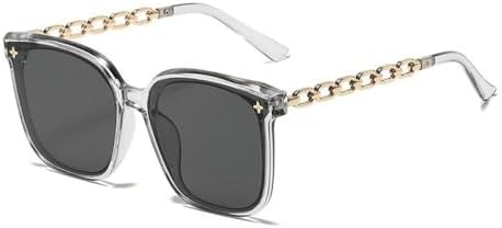 

Солнцезащитные очки Square Punk 2027 для женщин и мужчин, модные коричнево-черные солнцезащитные очки с защитой от УФ-излучения UV400, классические солнцезащитные очки MTZJH, Gray