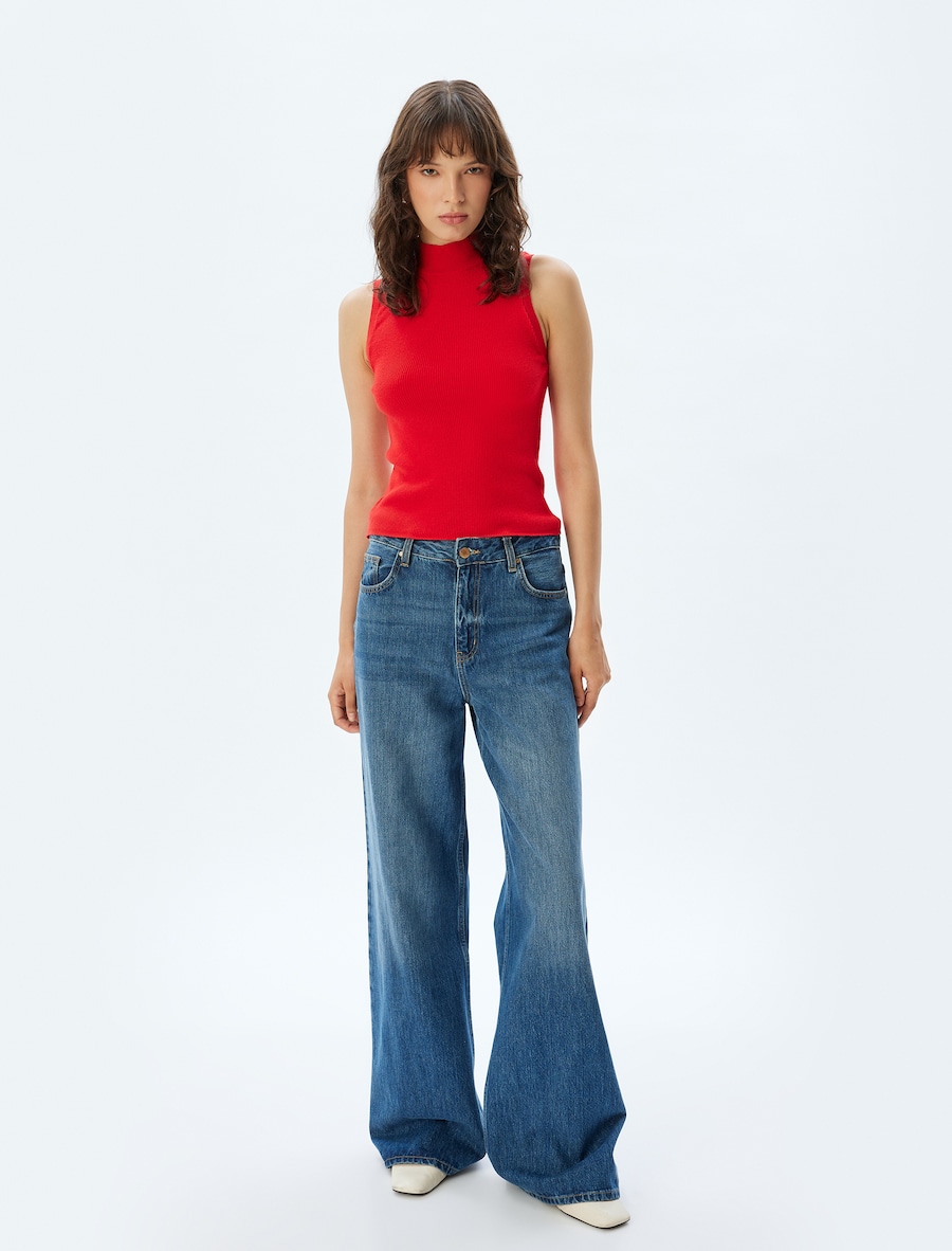 

Вязаный топ Koton, красный