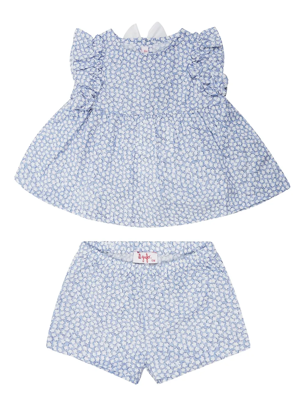 

Комплект из топа и брюк с оборками Il Gufo, синий