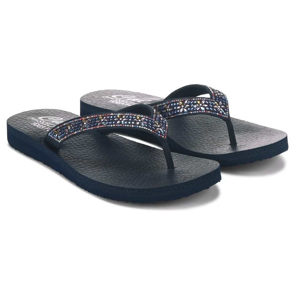 Сандалии-шлепанцы для медитации вечернего сияния Skechers, navy multi