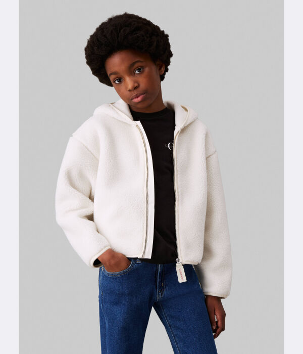 

Толстовка детская Calvin Klein Jeans на молнии, белый