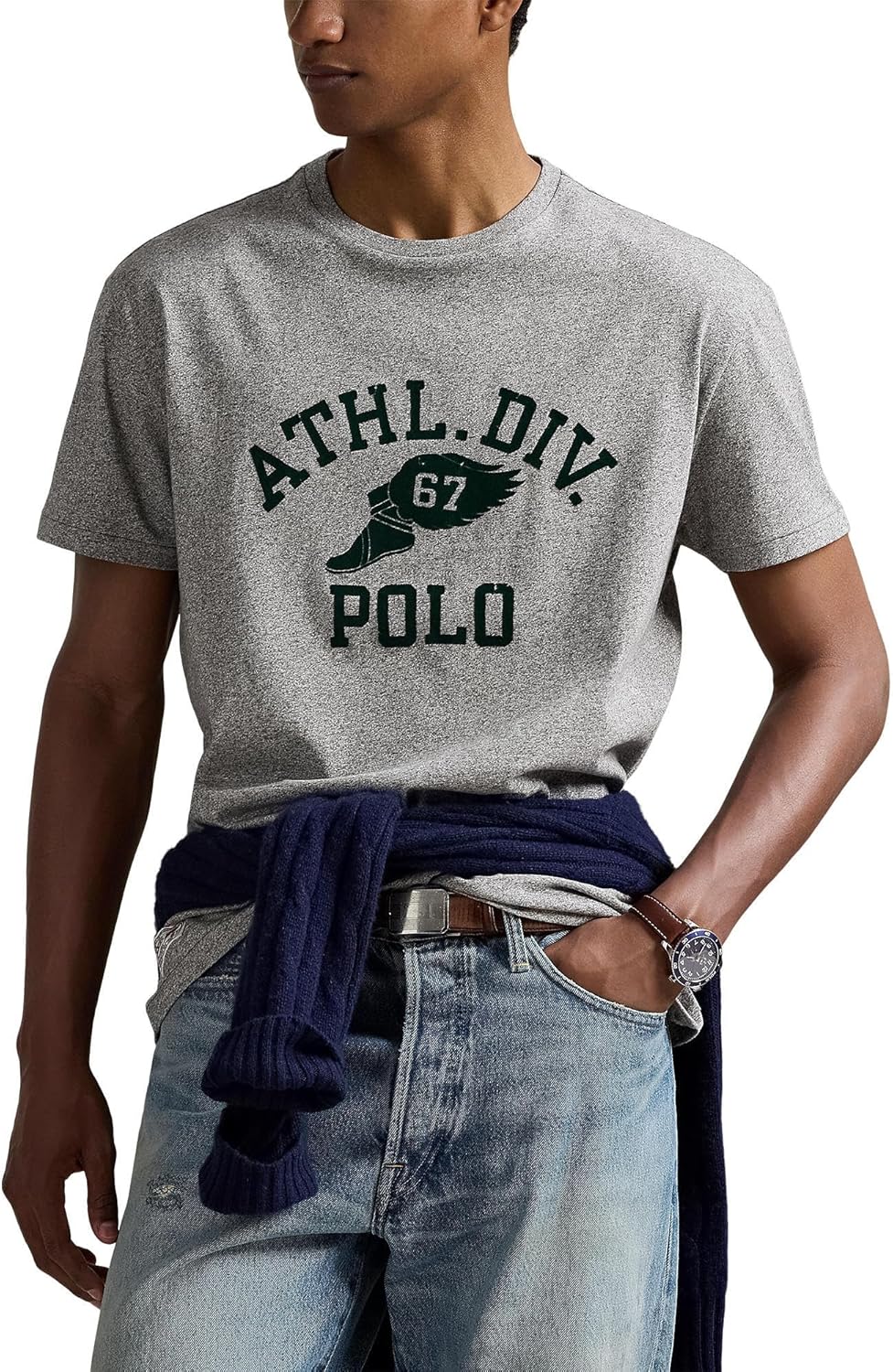 

Мужская футболка Polo Ralph Lauren Classic Fit с логотипом, Dark Vintage Heather