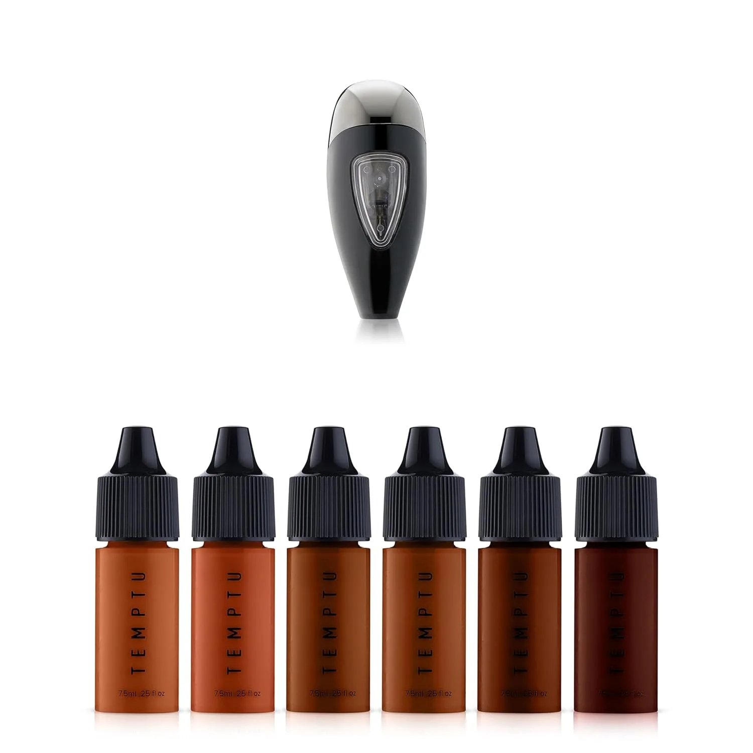 Стартовый набор тональной основы TEMPTU Perfect Canvas Hydra Lock Airbrush Foundation, оттенок Tan/Deep и картриджи для Airpod Pro., Tan/Deep