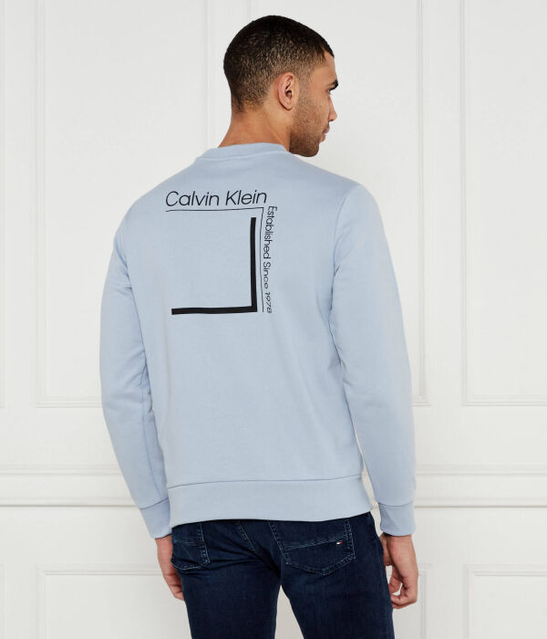 Толстовка мужская Calvin Klein хлопковая с круглым вырезом, голубой — фото 3