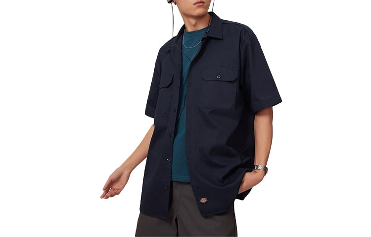 

Рубашка мужская темно-синяя Dickies, темно-синий