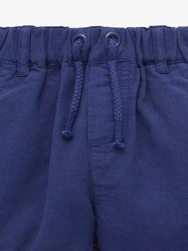 Детские шорты из смеси льна Purebaby, Navy — фото 4