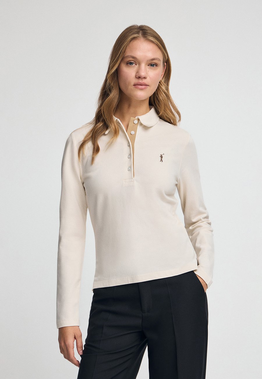 

Поло Polo Club LONG SLEEVE SLIM FIT W LS SF PC 2025 RIGBY GO PRAT, Ecru/Off-White