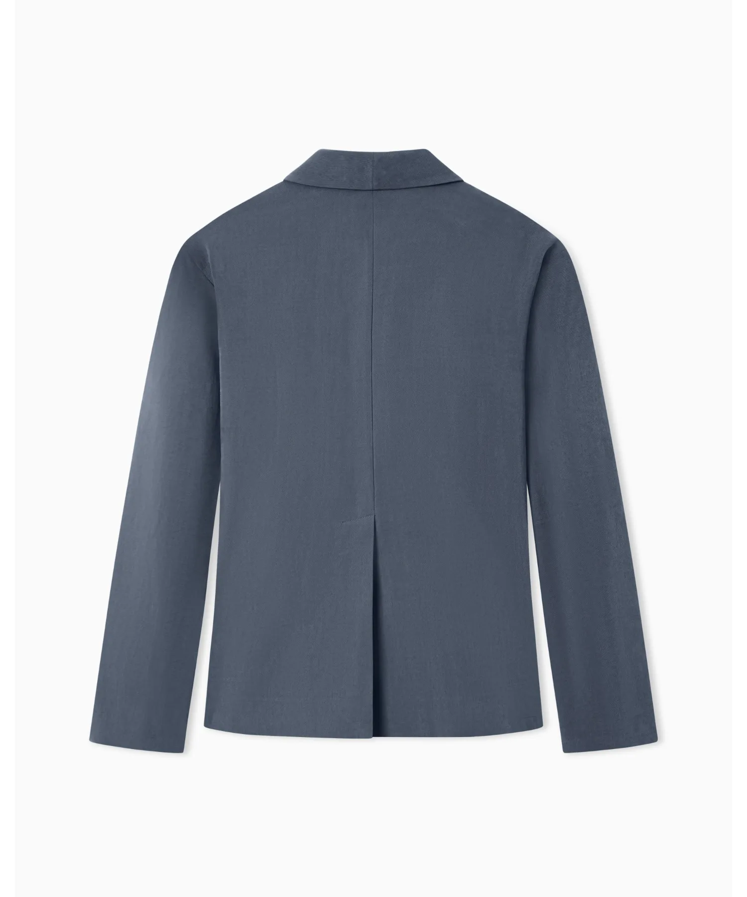 Женский пиджак однобортный из вельвета Emporio Armani EW003341/AF20502 темно-синий — фото 3