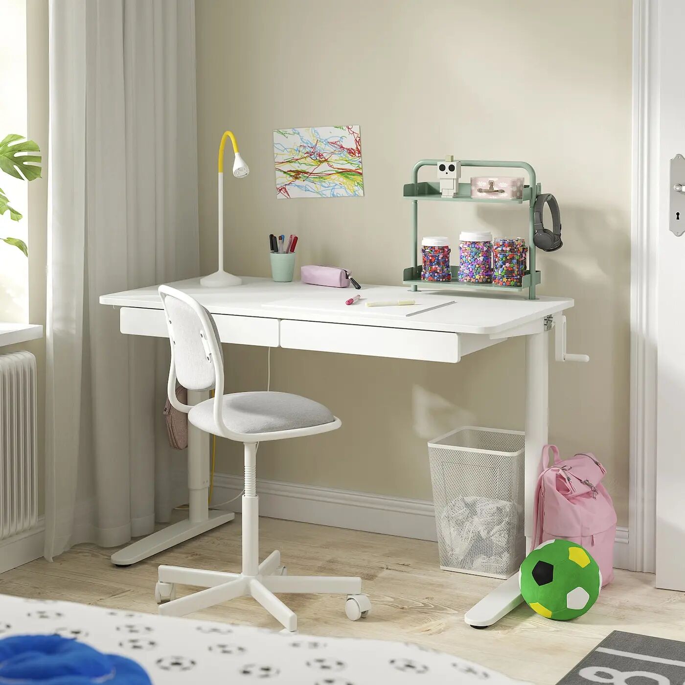 Комбинированный стол для работы сидя/стоя RELATERA IKEA, 117x60 см, серо-зеленый — фото 2
