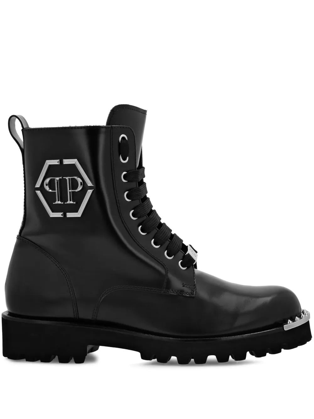 

Ботинки на шнуровке с логотипом Philipp Plein, черный
