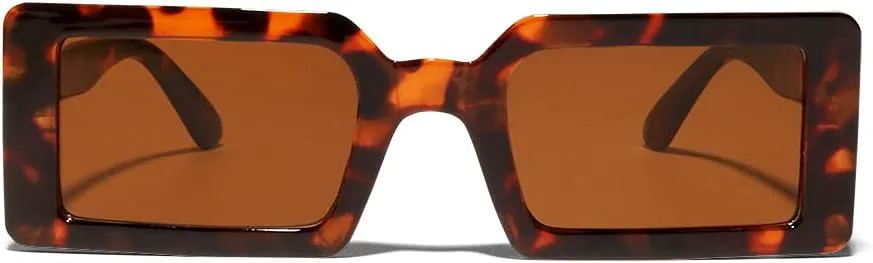 

Женские солнцезащитные очки ShadyVEU с плоской верхней частью, винтажной прямоугольной оправой и градиентными линзами, в толстой оправе, Tortoise Frame / Brown Lens