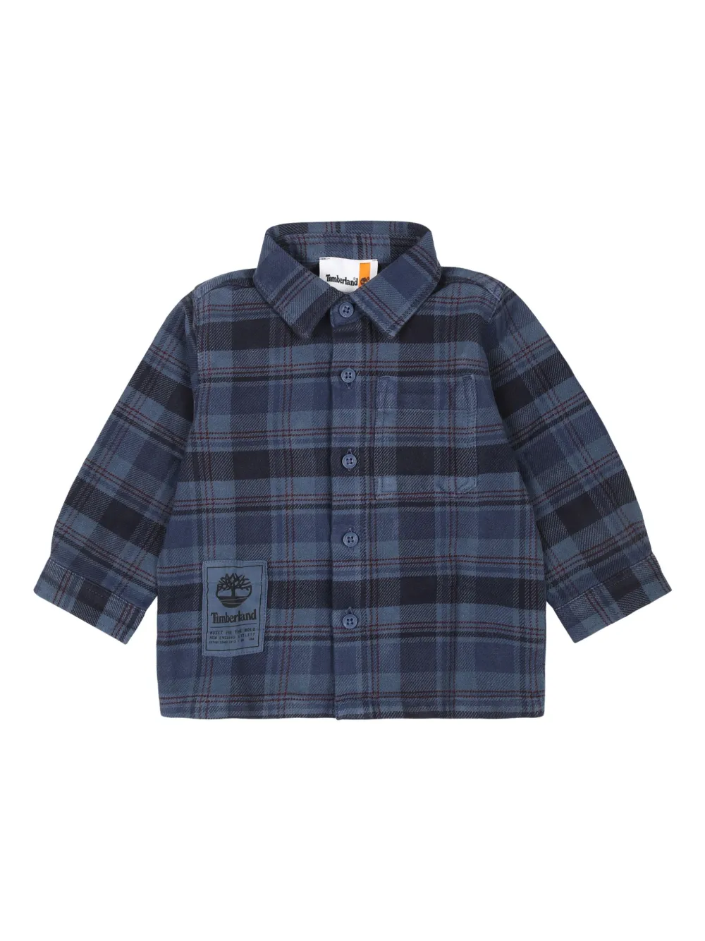 

Клетчатая рубашка Timberland Kids, синий