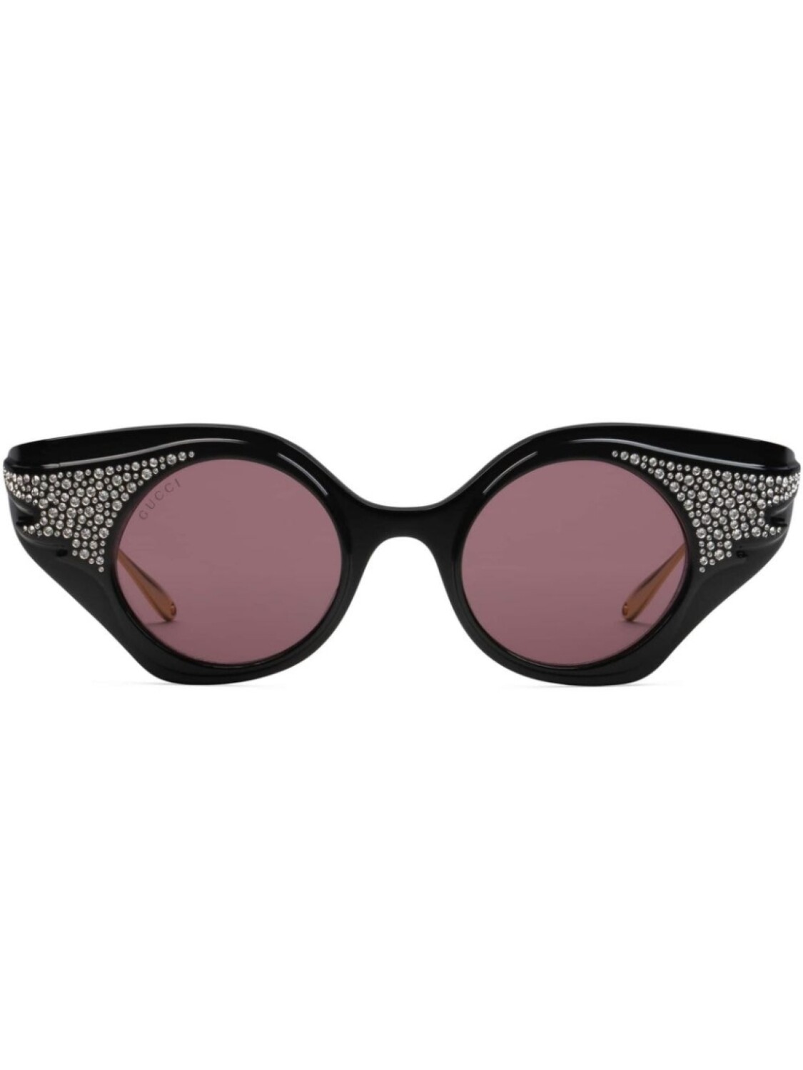 

Gucci Eyewear солнцезащитные очки в оправе 'бабочка' с кристаллами, черный