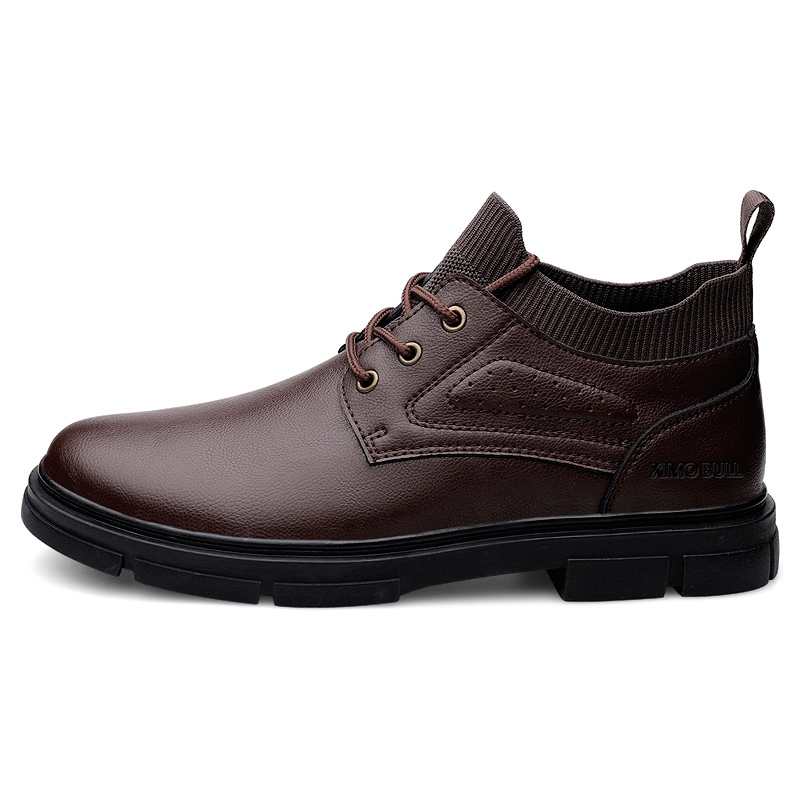 

XIMO BULL Мужские повседневные кроссовки Mid Top черно-коричневые коричневые, цвет Brown