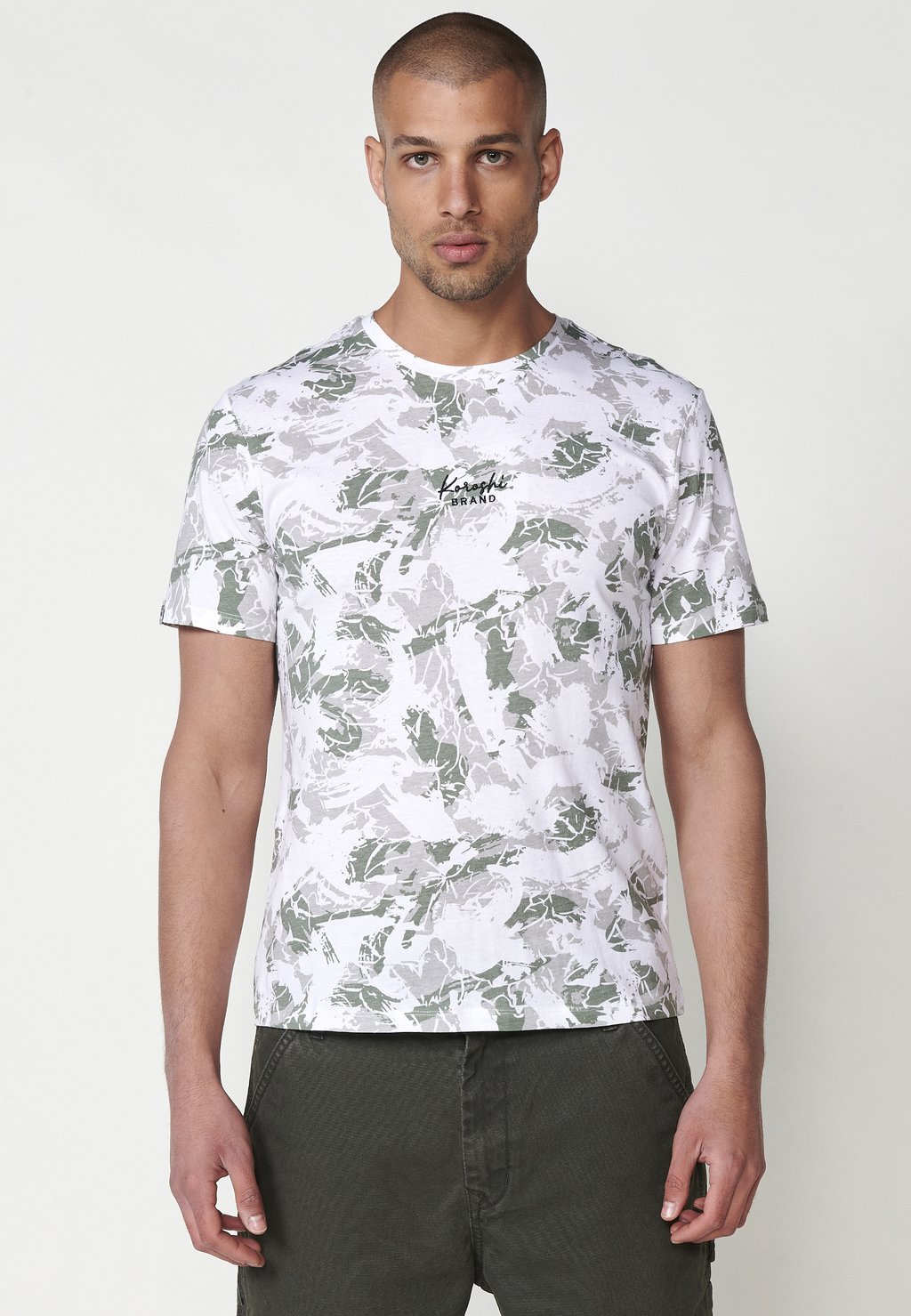 

Футболка с принтом SHORT-SLEEVED Koroshi, бежевый