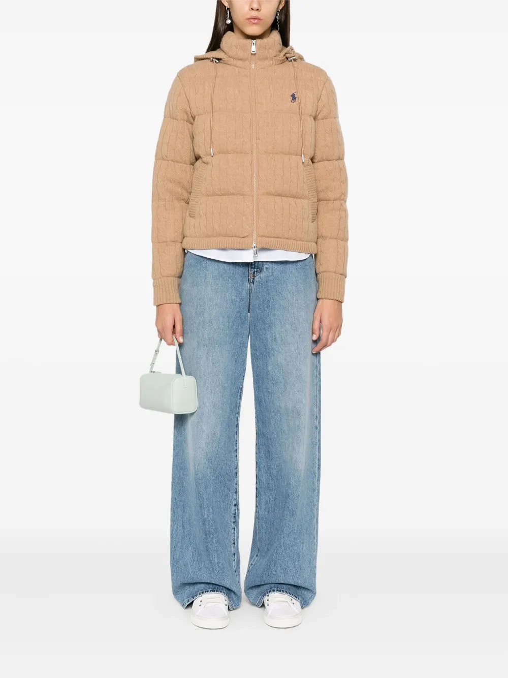 Стеганая куртка фактурной вязки POLO RALPH LAUREN, нейтральный — фото 2