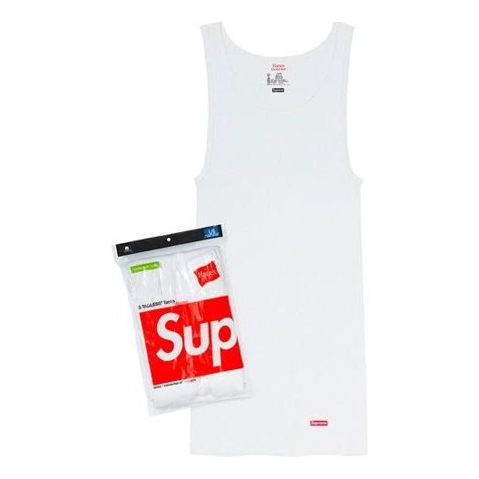 

Топ Supreme x Hanes Tagless Tank Tops (3 Pack) 'White' SUP-SS20-577, белый