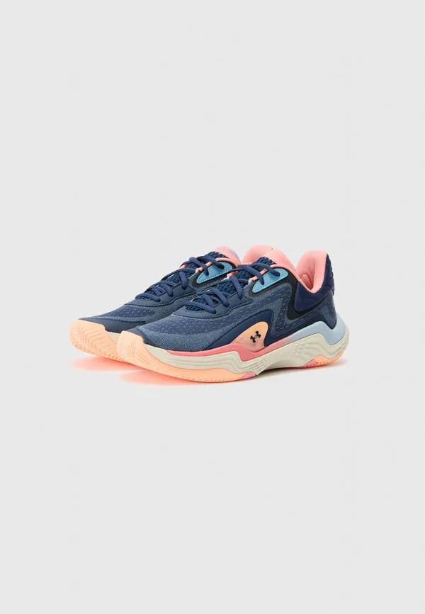 Баскетбольные кроссовки spawn Under Armour, Blue Calm/Sun Kiss/Washed Navy — фото 2