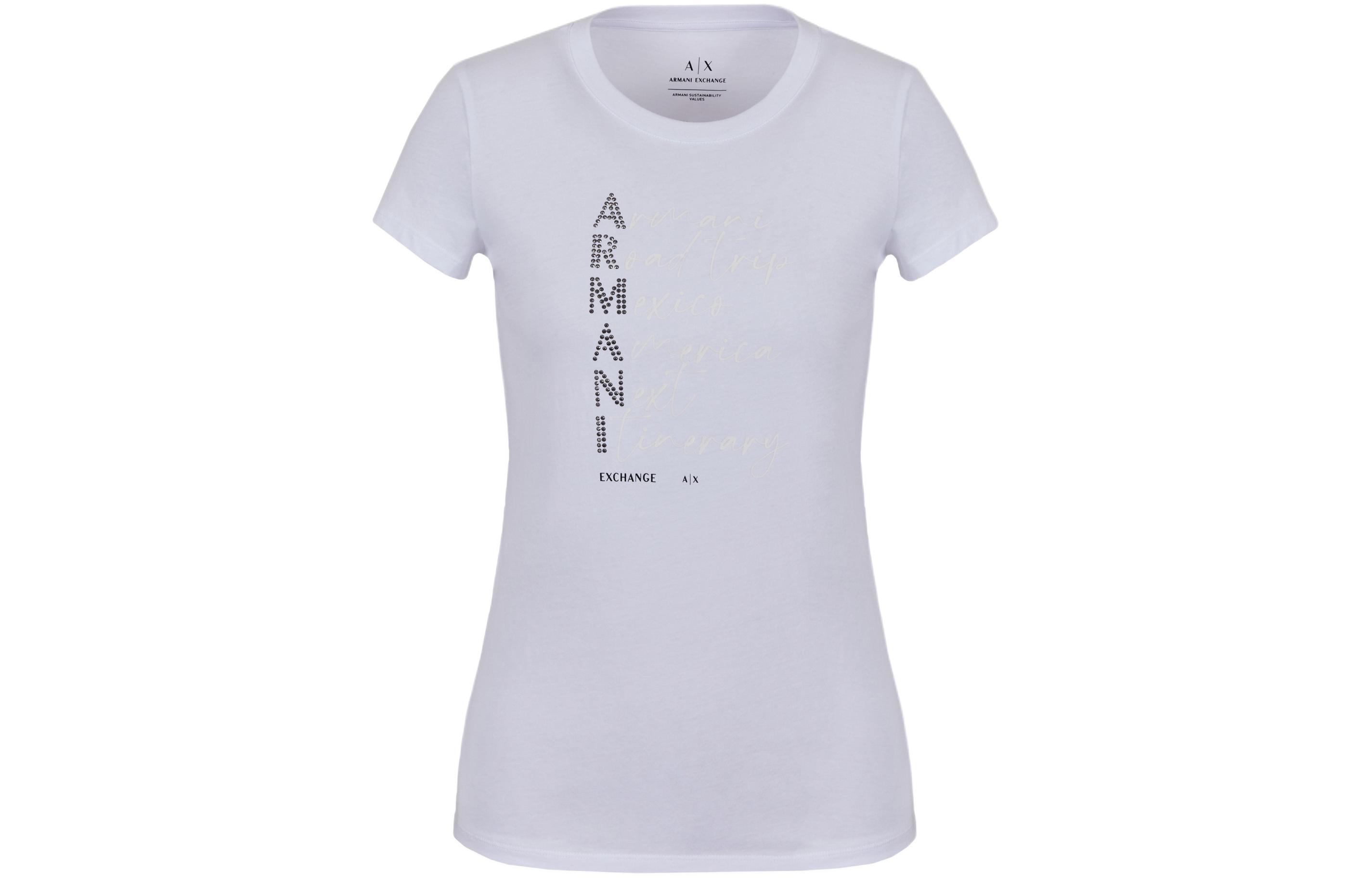 

Футболка SS24 женская ARMANI EXCHANGE, белый