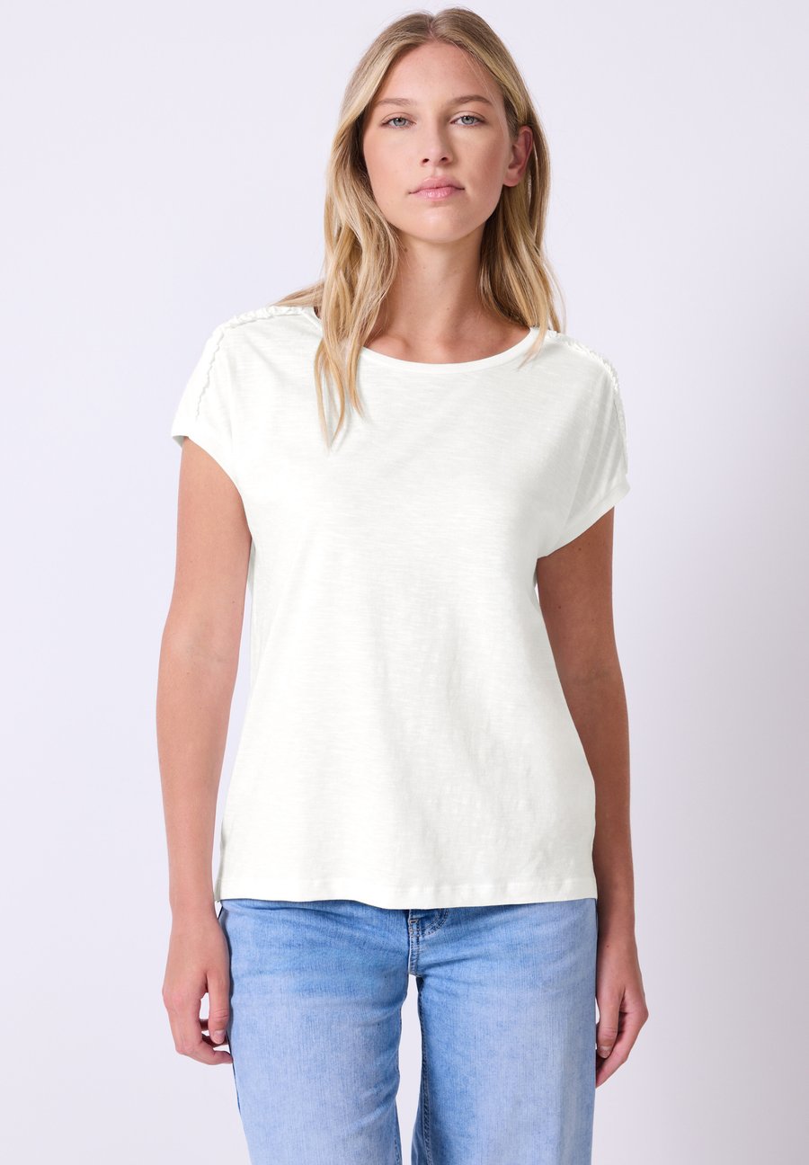 

Футболка Street One Studio Print T-shirt, Weiß/Off-White, Белый, Футболка Street One Studio Print T-shirt, Weiß/Off-White