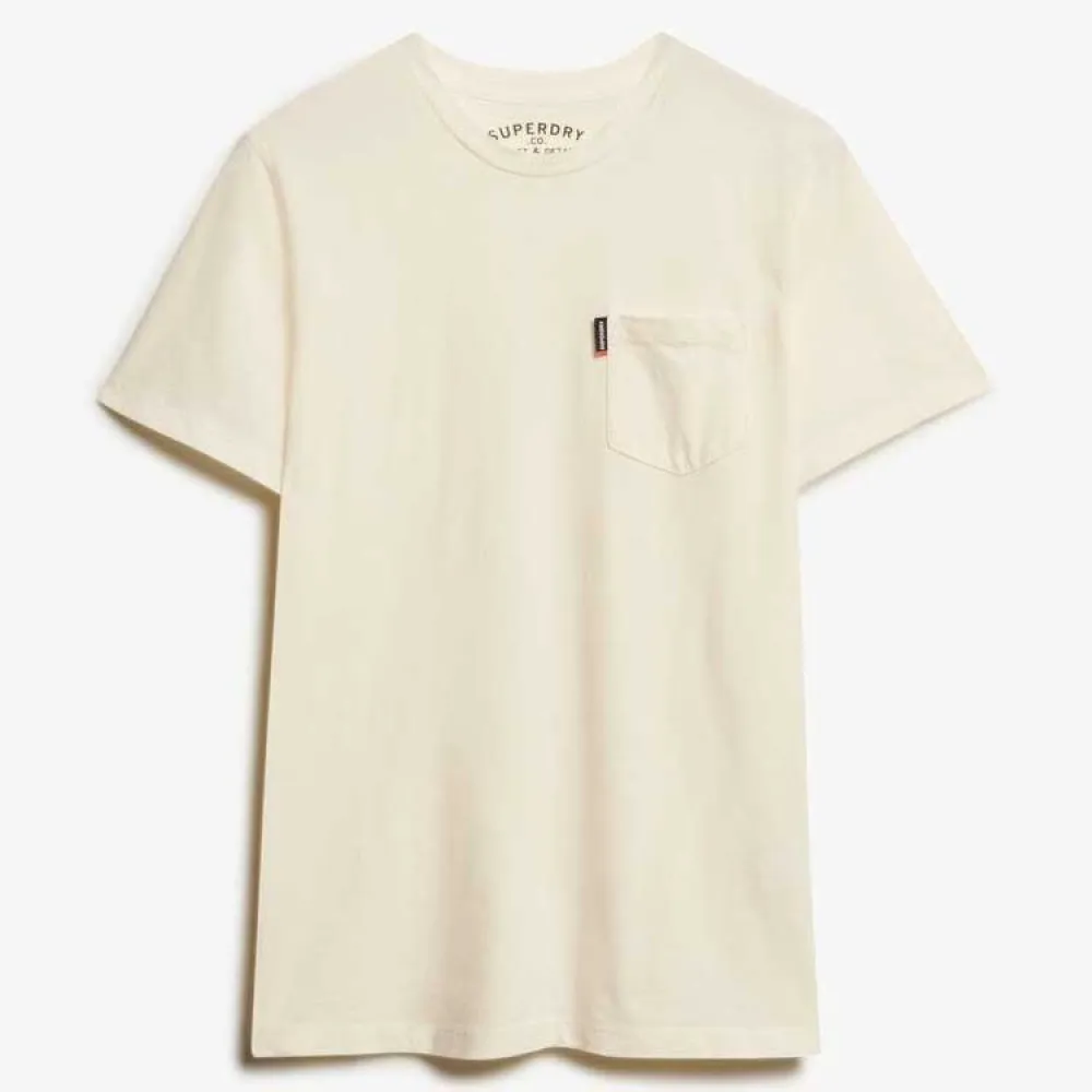 Футболка с коротким рукавом Superdry Classic Essential Pocket, белый — фото 3