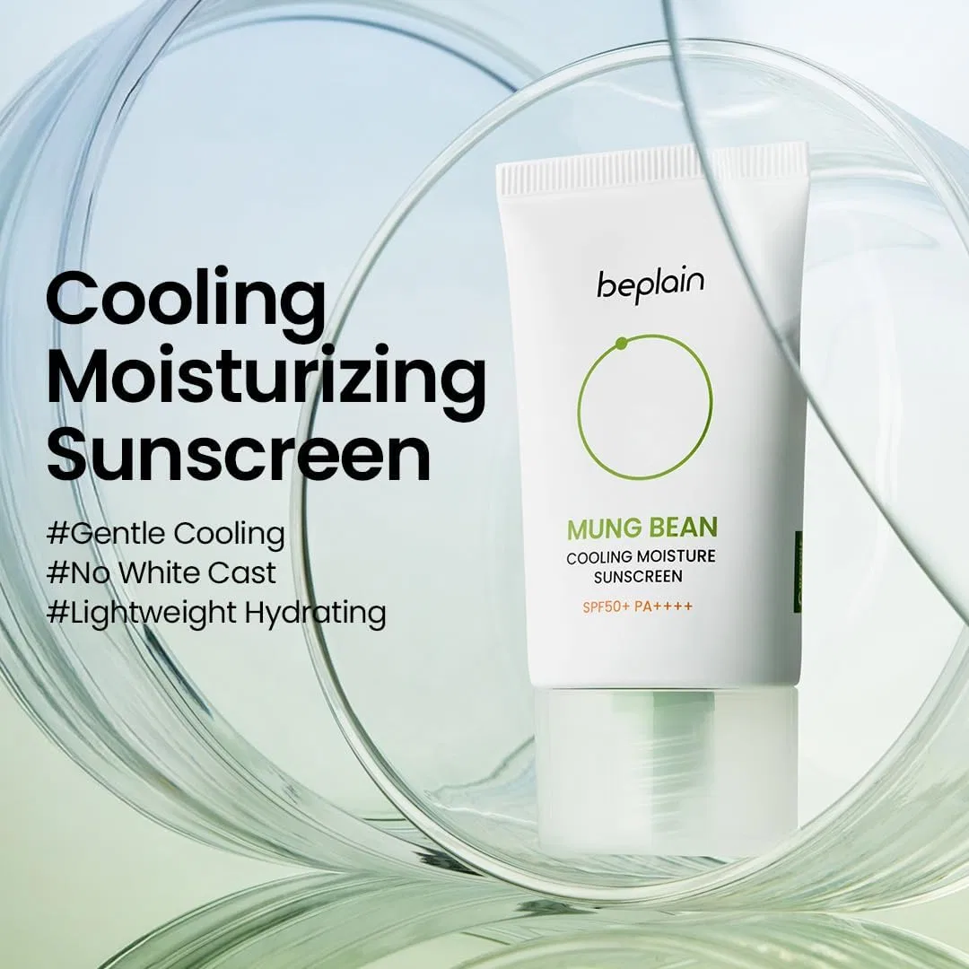 Охлаждающий солнцезащитный крем Green Beans, SPF50+ PA+++, 50 мл, белый Beplain — фото 2