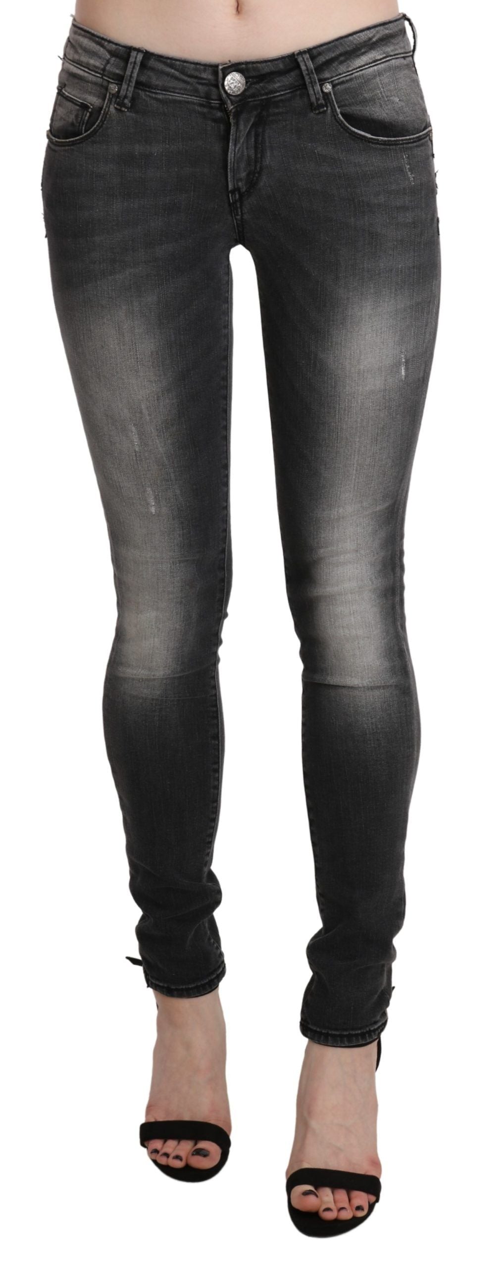 

Acht Washed Skinny Trouser Хлопковые женские джинсы, черный