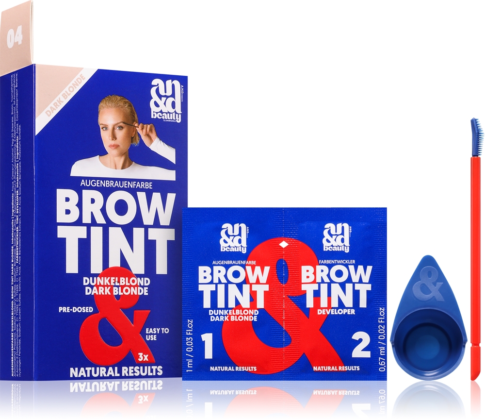 

Краска для бровей Brow Tint A.N.D. Beauty, atspalvis dark blonde 3× 1,67 мл