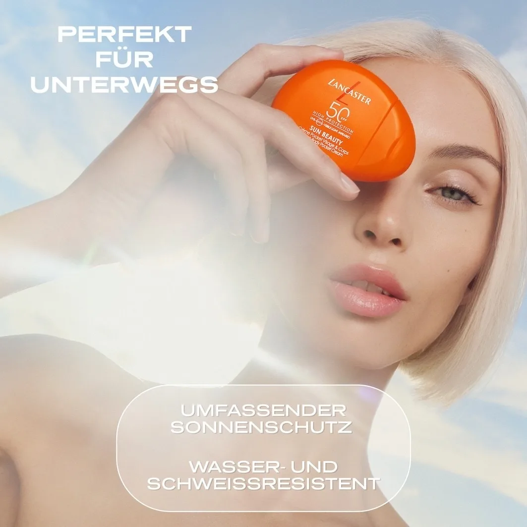 Солнцезащитный крем для лица и тела Sun Beauty, карманный крем SPF 50 Lancaster, 30 мл — фото 3