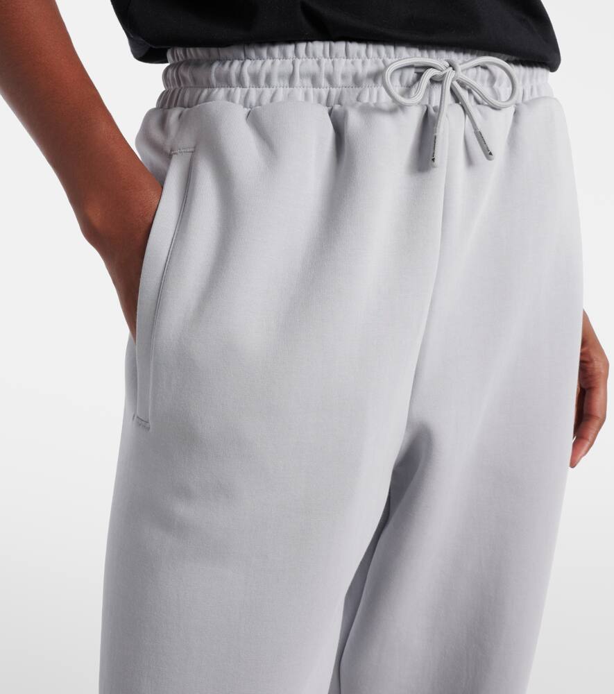 Флисовые спортивные штаны из хлопковой смеси Adidas by Stella McCartney, Clear Onix — фото 4