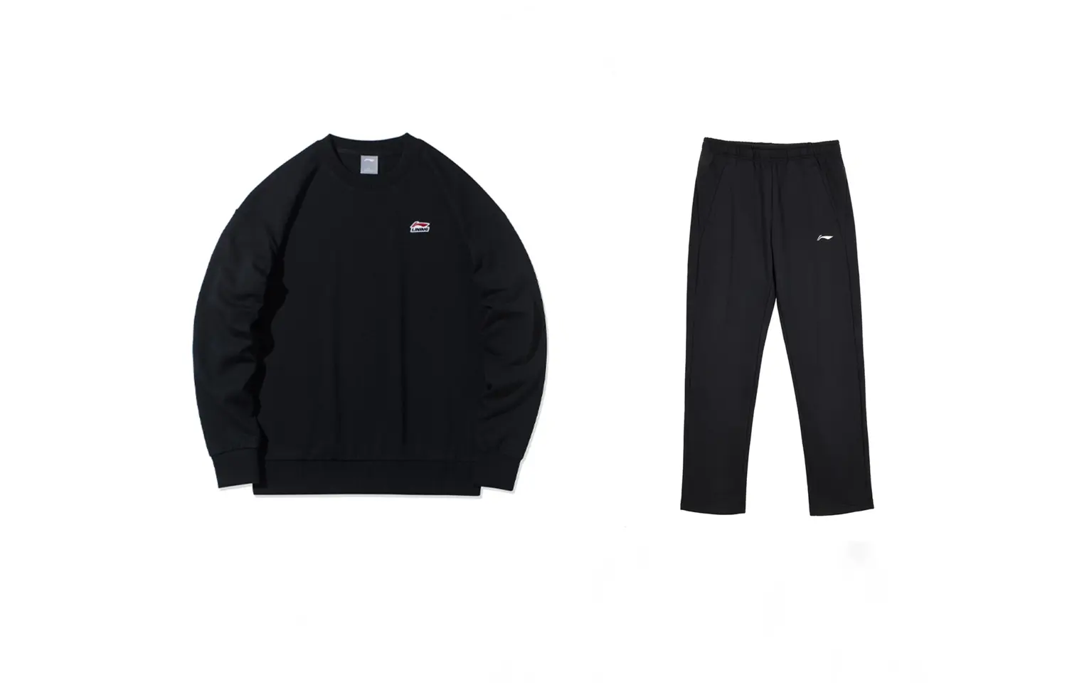 

LINING Спортивная мода Коллекция Повседневная спортивная одежда Мужской комплект Black+Black