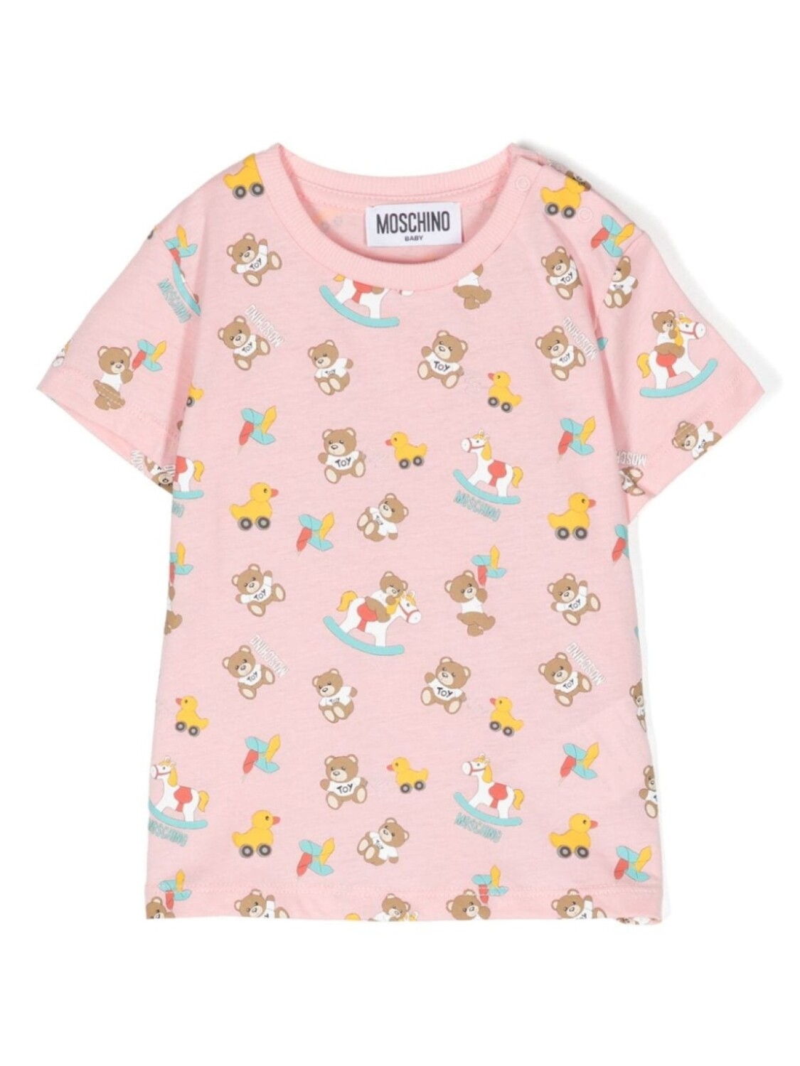 

Moschino Kids футболка Teddy Bear, розовый