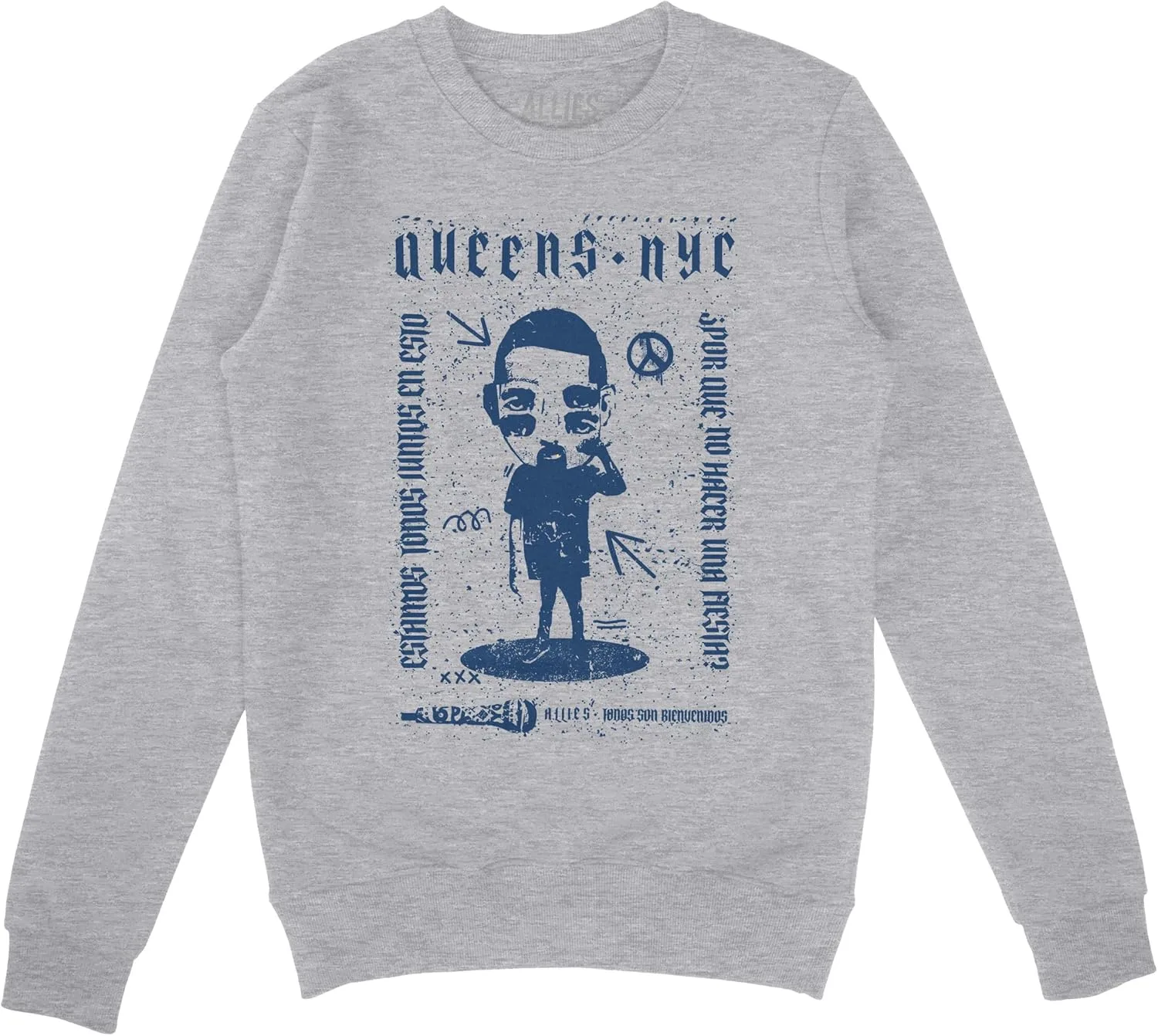 

Свитшот Allies Queens NYC | Punk Rock Music Crewneck Fleece для мужчин