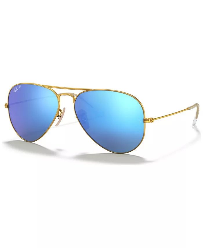 

Поляризационные солнцезащитные очки, RB3025 AVIATOR MIRROR Ray-Ban, золотой
