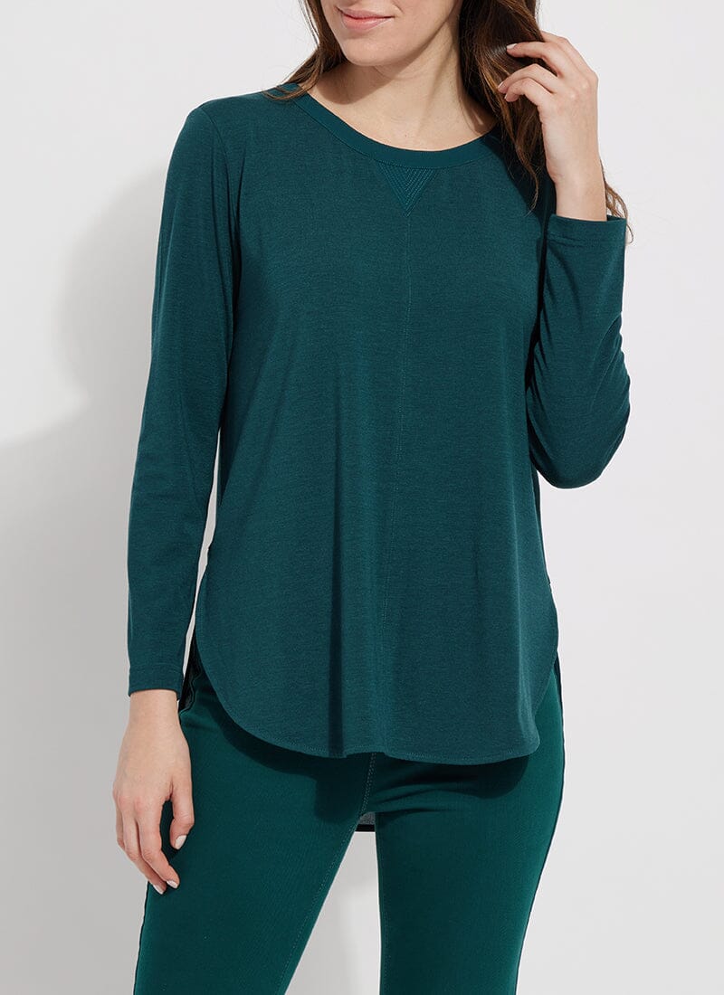 

Топ из смешанной техники Layla Lyssé New York, цвет malachite