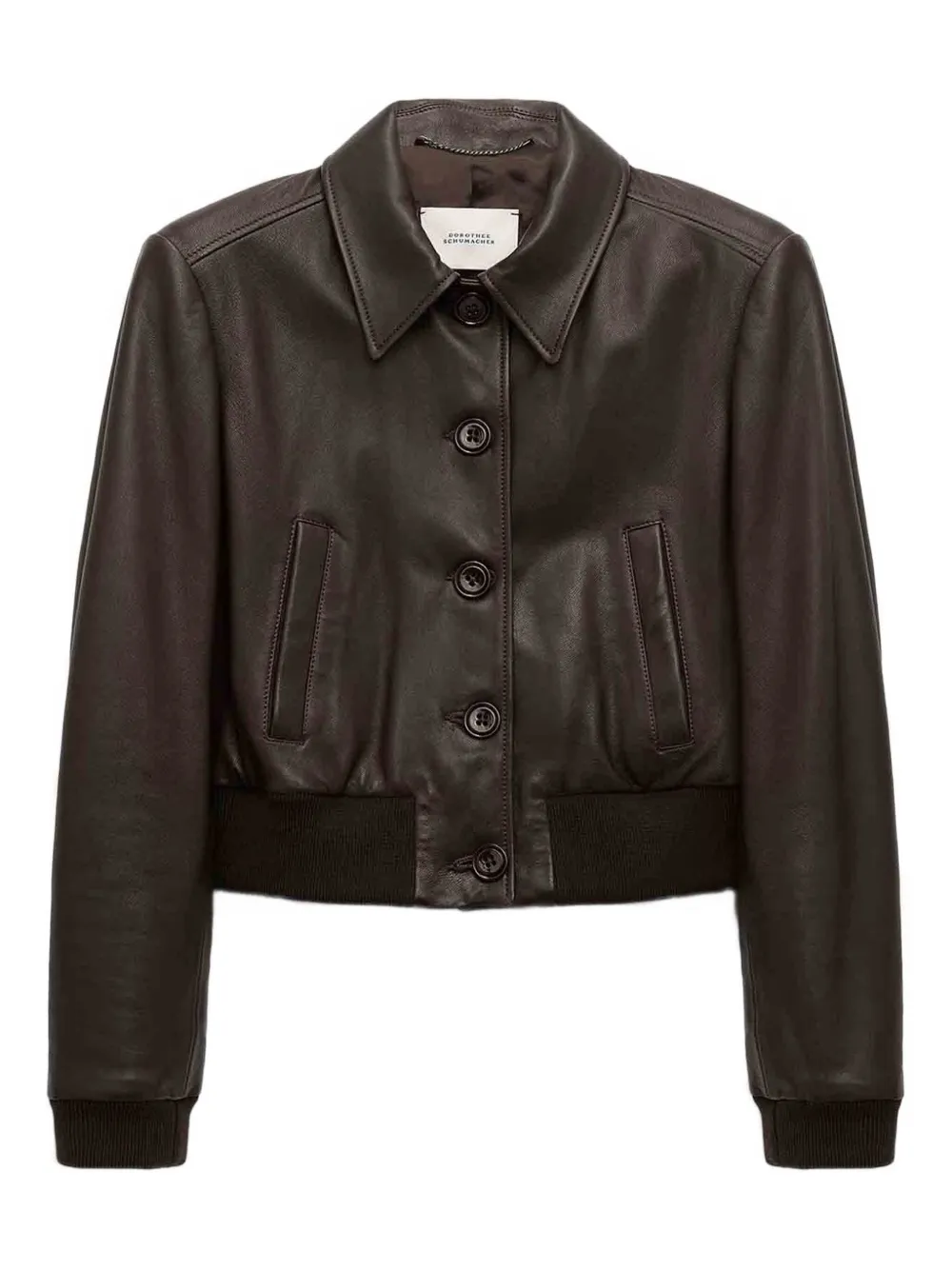 

Кожаная куртка с классическим воротником Dorothee Schumacher, коричневый