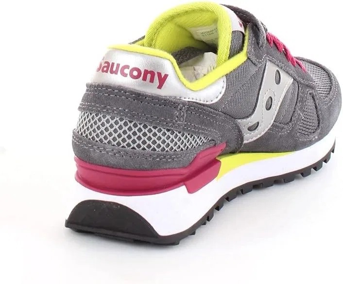 Кроссовки Saucony Shadow серого цвета с розовыми деталями, британский размер: — фото 4