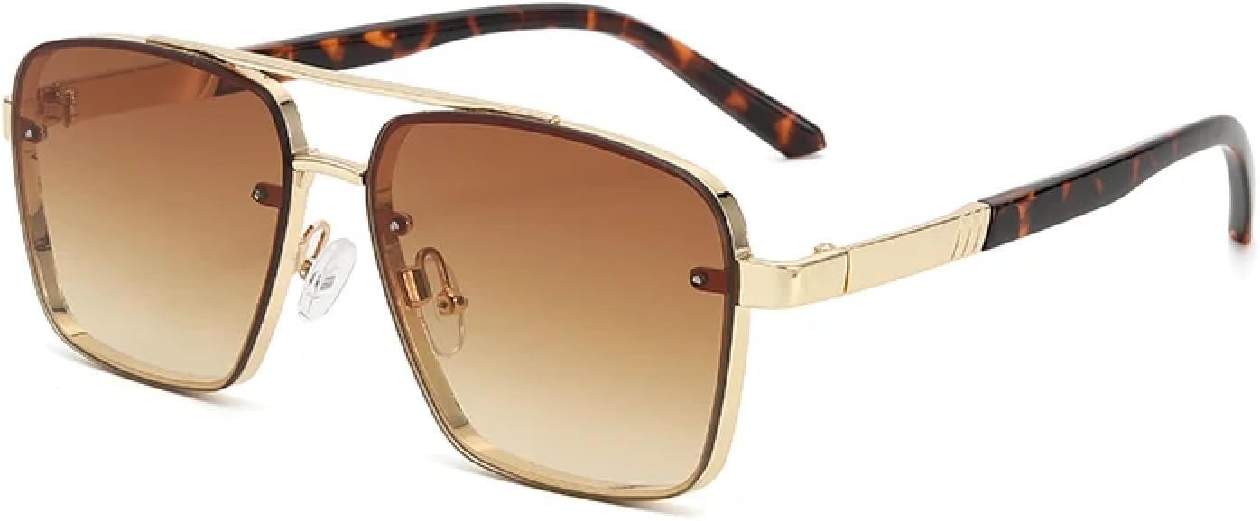 

Солнцезащитные очки с защитой UV400 | Двойная перемычка, металлическая оправа, градиентные линзы | Для женщин и мужчин, для занятий спортом на открытом воздухе и вождения DSVIGF, Bls3621-c3