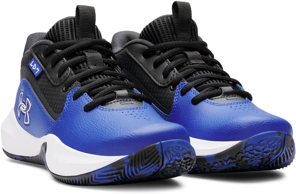 Баскетбольные кроссовки Under Armour для детей школьного возраста Lockdown 7, черно-белый — фото 2