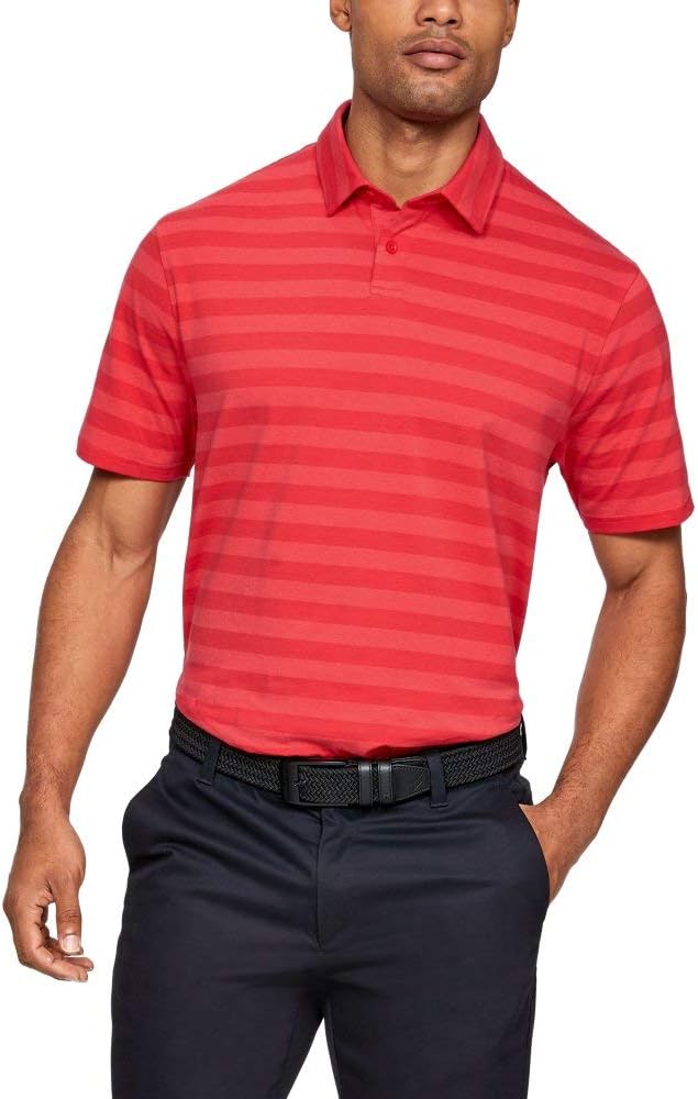 

Under Armour мужская футболка-поло UA Charged Cotton Scramble Stripe, Red/ Coho, Красный, Under Armour мужская футболка-поло UA Charged Cotton Scramble Stripe, Red/ Coho