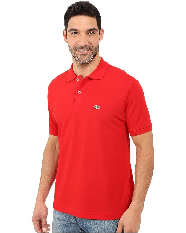 Поло Lacoste L1212 Classic Pique Shirt, красный — фото 2